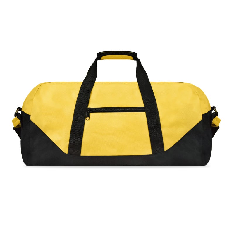 Dalix 21'' Large Duffle Bag with Adjustable Strap (Gold/Yellow) - Image 2